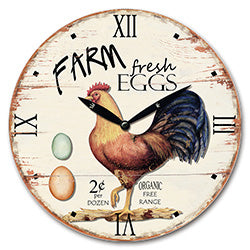 RELOJ DE PARED MDF D28.8X3.5CM  GALLO