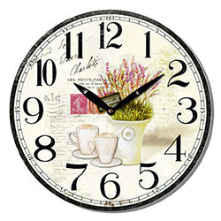 RELOJ DE PARED MDF D28.8X3.5CM MACETA