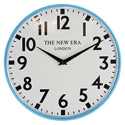 RELOJ DE PARED HIERRO D30.5X5CM LONDON CELESTE