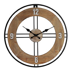 RELOJ DE PARED HIERRO D60x4.5CM PERFORADO