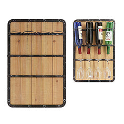 RACK RECT P/BOTELLAS Y COPAS 65x43x12CM MAD/HIERRO