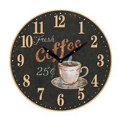 RELOJ DE PARED MDF D28.8X3.5CM COFFEE