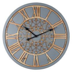 RELOJ DE PARED MDF D68X4.5CM GRIS/GOLD