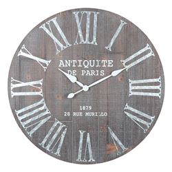 RELOJ DE PARED MDF D60X4.5CM GRIS/BLANCO