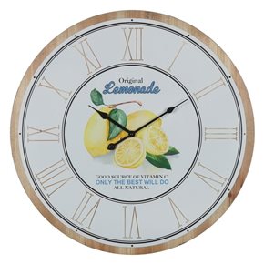 RELOJ DE PARED MDF D60X4.5CM LIMONES