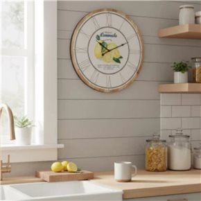 RELOJ DE PARED MDF D60X4.5CM LIMONES