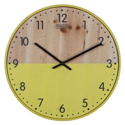 RELOJ DE PARED HIERRO D42X4.5CM AMARILLO