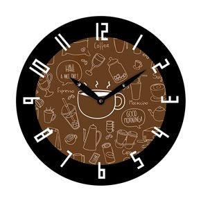 RELOJ DE PARED MDF D28.8X3.5CM DISEÑOS CAFE