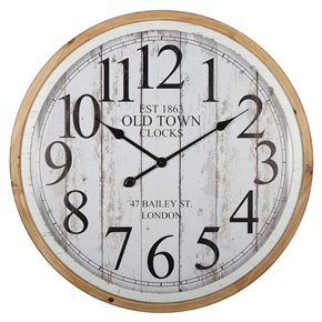 RELOJ DE PARED MADERA D68X7CM OLD TOWN