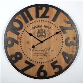 RELOJ DE PARED MDF D68X4CM NUMEROS NEGROS