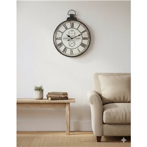 RELOJ DE PARED METÁLICO 60X77X6 CM VINTAGE POCKET