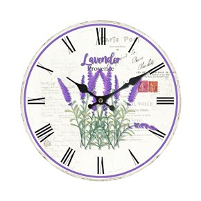 RELOJ DE PARED MDF D28.8X3.5CM LAVANDER PROVENCE