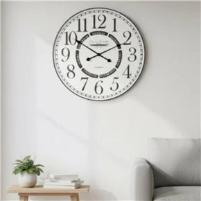 RELOJ DE PARED HIERRO D69.5X69.5X3.5CM SEMAMAL COLOR BLANCO