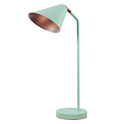 LAMPARA DE MESA PANTALLA METAL 30X16X53CM