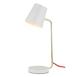 LAMPARA DE MESA PANTALLA Y BASE METAL 22X14X46CM