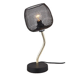 LAMPARA DE MESA PANTALLA Y BASE METAL 16X15X38CM