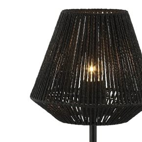 LAMPARA DE MESA D23x47CM TEJIDO/METAL NEGRO