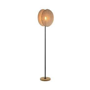 LAMPARA DE PIE 25x31x164CM TELA/MADERA BEIGE