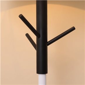 LAMPARA DE PIE D38x160CM TELA/METAL BLANCO