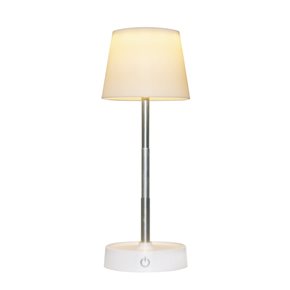 LAMPARA DE MESA LED D10x29CM PLASTICO BLANCO
