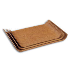 BANDEJA RECTANGULAR MADERA CLARA 36X25X3CM