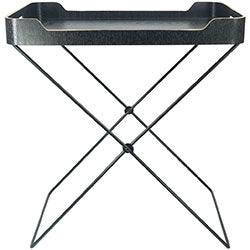 MESA AUXILIAR RECT C/ASAS 55X40/H57CM MADERA NEGRA