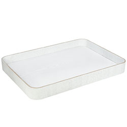 BANDEJA RECTANGULAR 55X40/6CM MADERA BLANCA