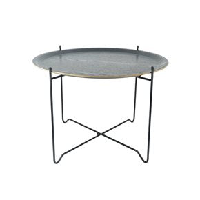 MESA BANDEJA REDONDA D60/H42CM MADERA NEGRA