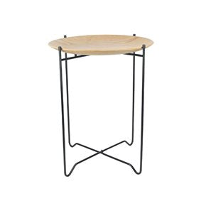 MESA AUXILIAR REDONDA D41/H52CM MADERA CLARA