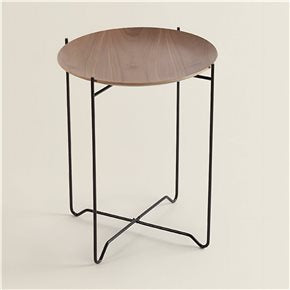 MESA AUXILIAR REDONDA D41/H52CM MADERA CLARA