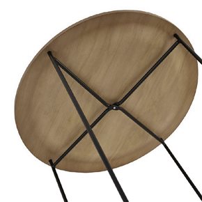 MESA AUXILIAR REDONDA D41/H52CM MADERA CLARA