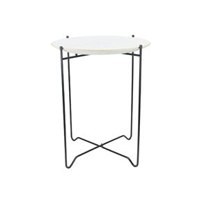 MESA AUXILIAR REDONDA D41/H52CM MADERA BLANCA