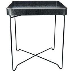 MESA AUXILIAR CUADRADA 45X45/H52CM MADERA NEGRA