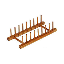 SOPORTE PARA PLATOS MADERA BAMBOO 33x14x8CM NATU
