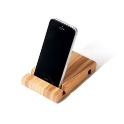 SOPORTE CELULAR 13X8X1.8CM MADERA BAMBOO