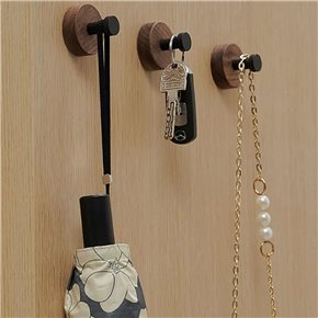 SET X4 PERCHEROS DE PARED RED. ADHESIVOS NAT/NEG
