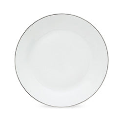 PLATO D15CM BLANCO C/BORDE PLATEADO PORCELANA
