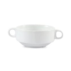 BOWL APILABLE CON ASAS 11x6CM BLANCO PORCELANA SELECTA