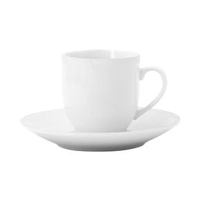 TAZA DE CAFE 100ML C/PLATO MODERN PORCELANA BLANCO SELECTA