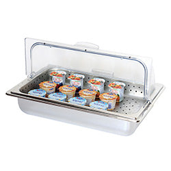 BANDEJA REFRIG AC.INOX C/TAPA +2 BOTELLAS REFRIG