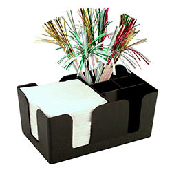 SERVILLETERO C/DIVISIONES BAR CADDY NEGRO