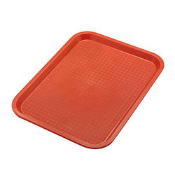 BANDEJA RECT PLAST ROJO SUNNEX. 41.5X31CM
