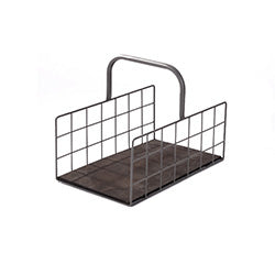 LEÑERO METAL CHICO 39X25XH17CM METAL