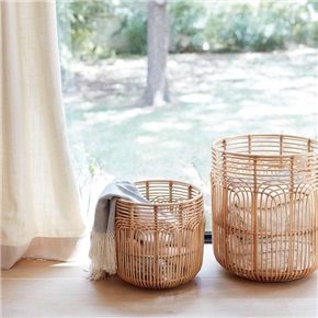 CESTO D42X38CMS RATAN NATURAL