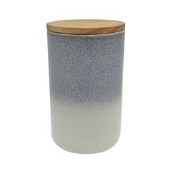 FRASCO CERAMICA D11X17CM TAPA DE MADERA