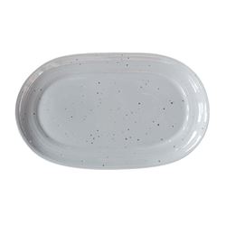 FUENTE OVAL 30X19CM BLANCO MOTEADO