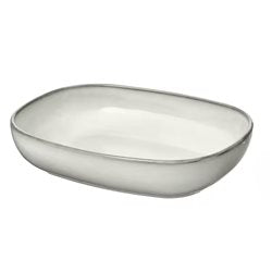 ASADERA CERAMICA 24x18x6CM ORGANIC GRIS