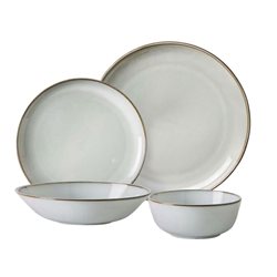 JUEGO VAJILLA ORGANIC 24PCS D24/19/20/14CM GRIS