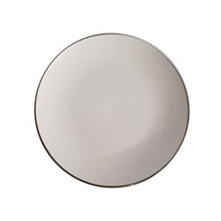 PLATO DE MESA CERAMICA D27CM RUSTICO BLANCO