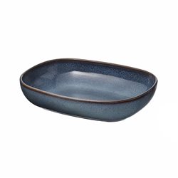 ASADERA CERAMICA 24x18x6CM ORGANIC AZUL